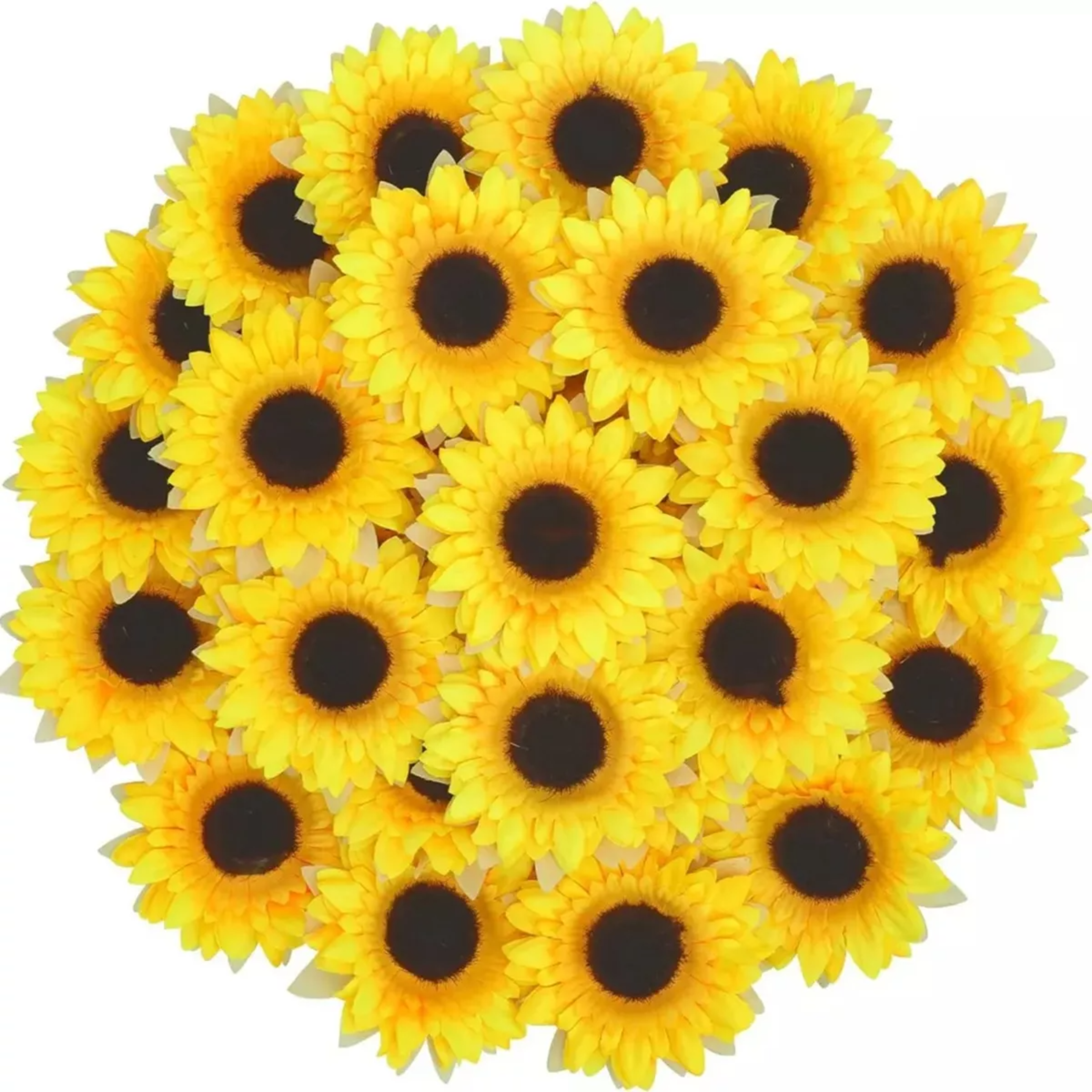 9 Cm Flores De Artificiales Decoración Con Girasoles 42pz