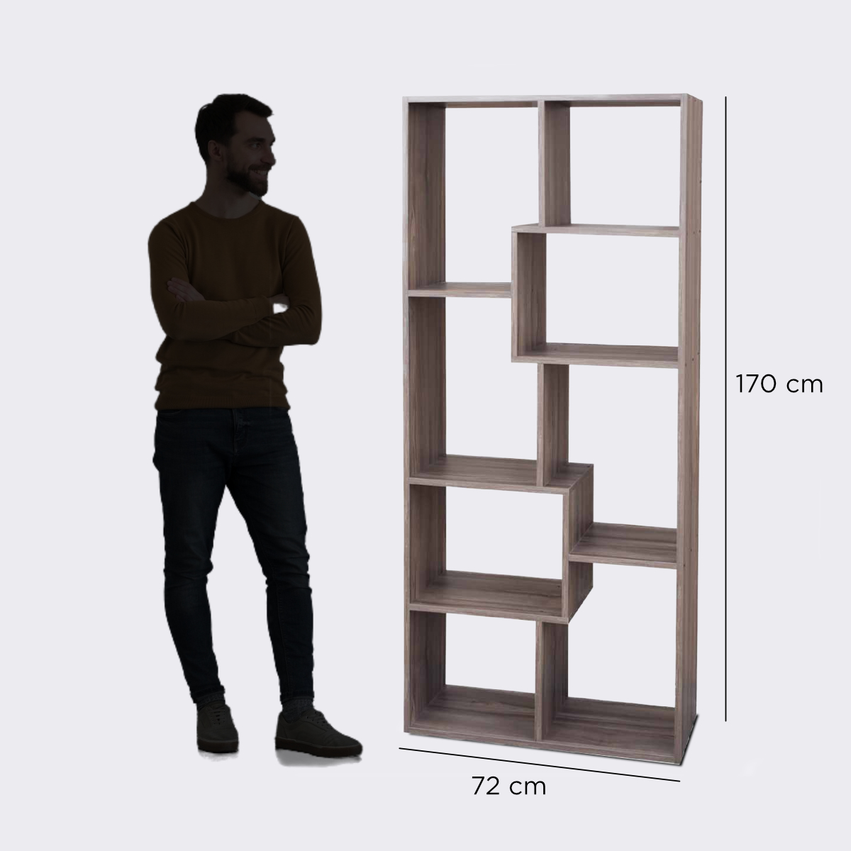 Mueble Organizador Librero Hogare Parota 