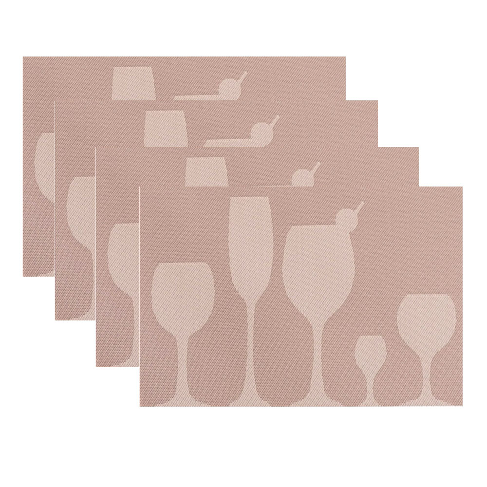 Manteles Individuales para Mesa 4 Piezas, Antideslizante, Resistente al Calor, Fácil de Limpiar Copas Moka Kyuden Home