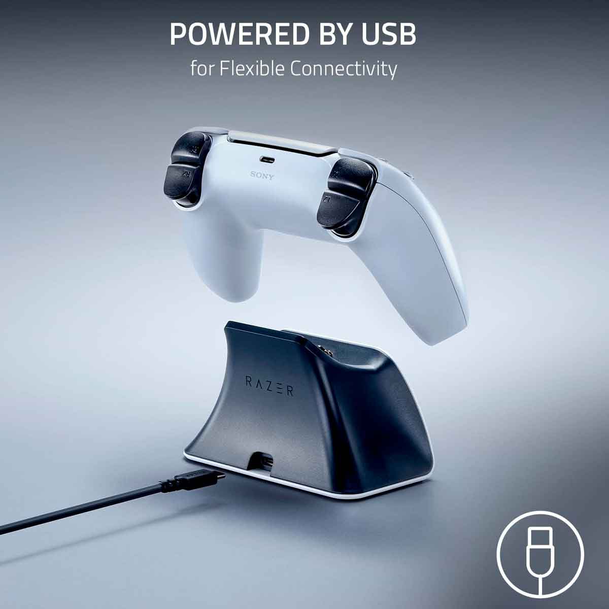 Base de Carga rápida Control PS5 Quick Charging Razer Azul