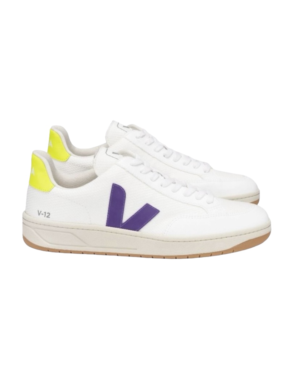 Tenis VEJA V12 de campo para mujer logo morado talla 24