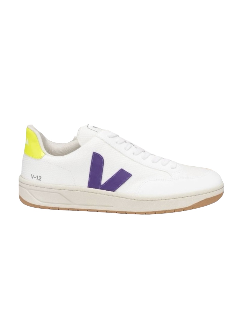 Tenis VEJA V12 de campo para mujer logo morado talla 24