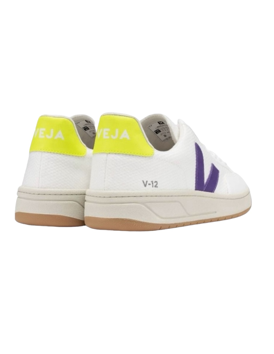 Tenis VEJA V12 de campo para mujer logo morado talla 24
