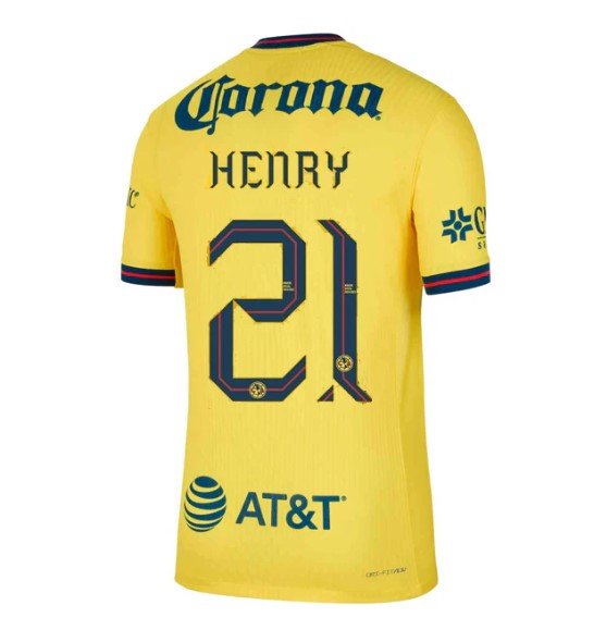 Nuevo! Jersey Club Ame Mexico Aguilas 2024/2025 Local Amarilla Henry Martin 21 Talla XL