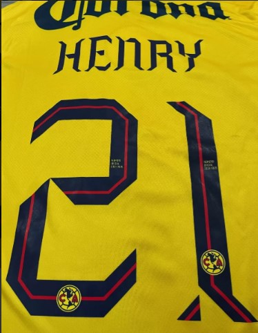 Nuevo! Jersey Club Ame Mexico Aguilas 2024/2025 Local Amarilla Henry Martin 21 Talla XL