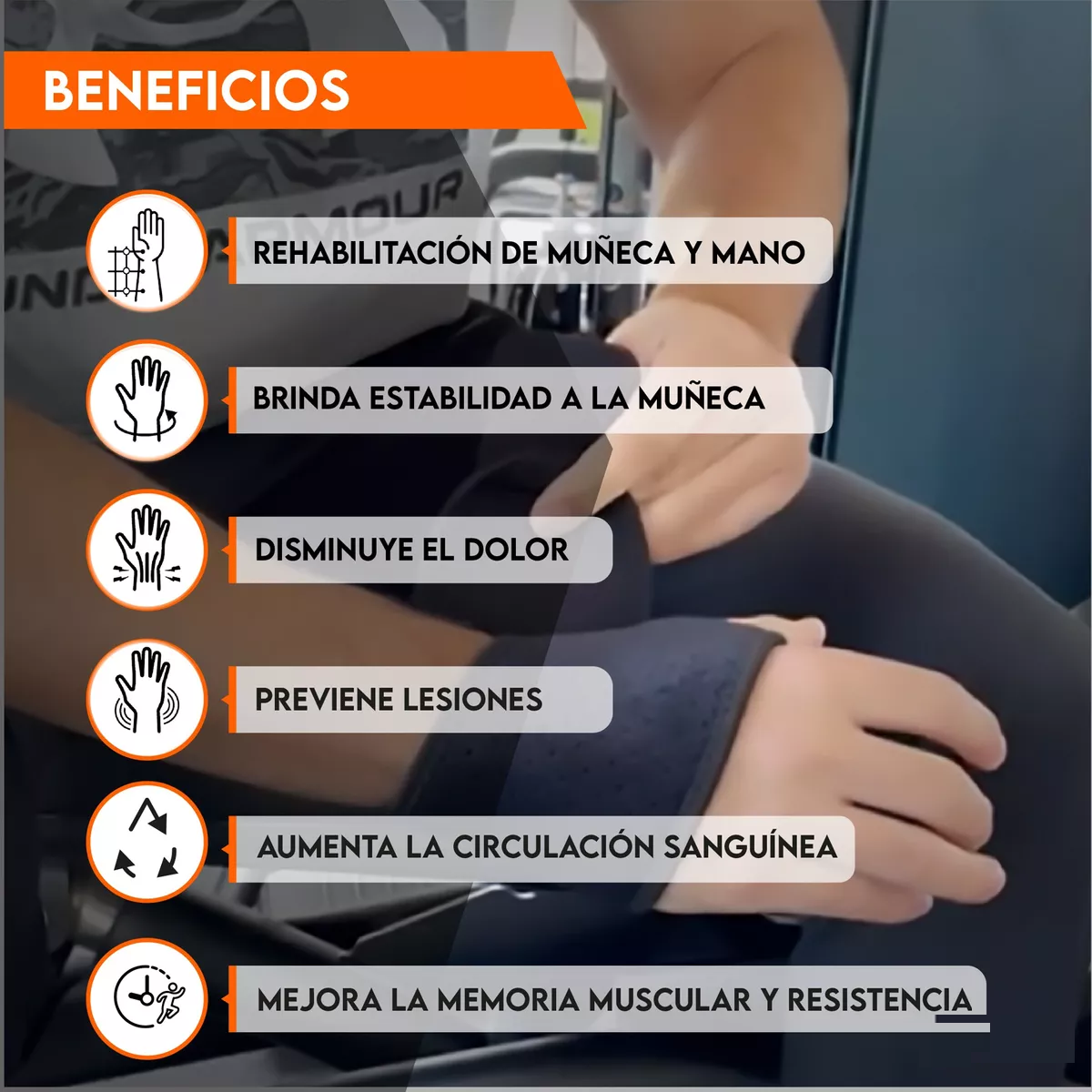 Muñequera Ortopédica Para Artritis Férula Tunel Carpiano Gym