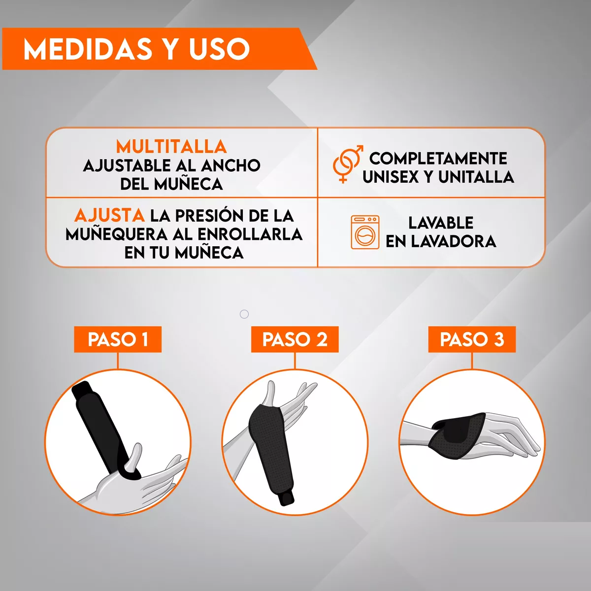 Muñequera Ortopédica Para Artritis Férula Tunel Carpiano Gym