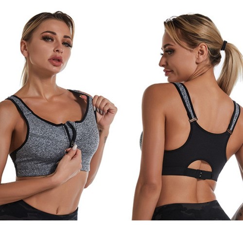 Ropa De Top Sujetador Deportivo Mujer Fitness Cierre 3pcs M