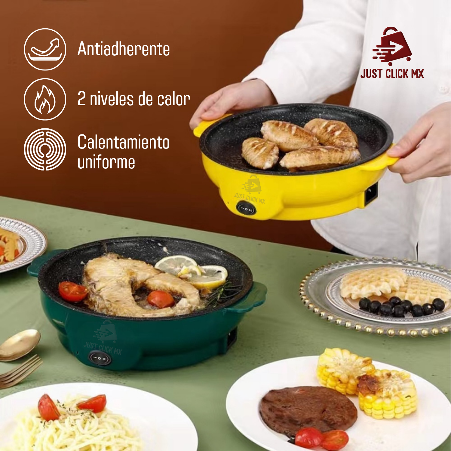 Parrilla Eléctrica Multifuncional Portátil 