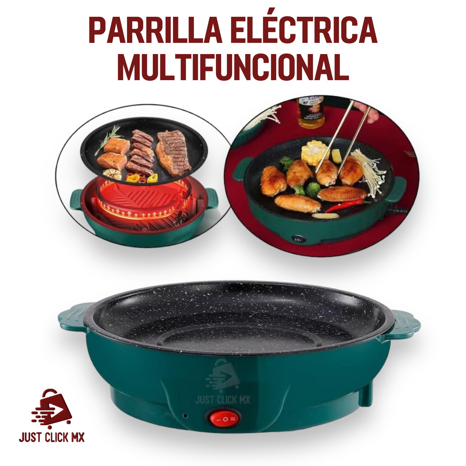 Parrilla Eléctrica Multifuncional Portátil 