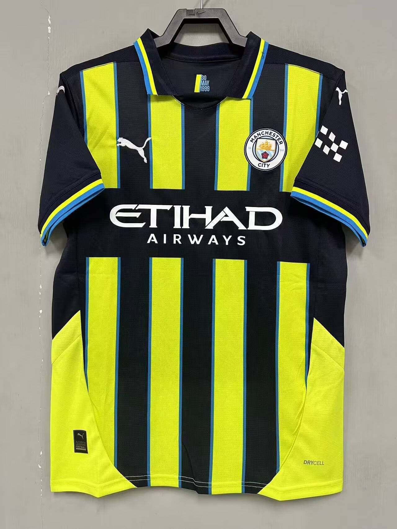 Nuevo! Jersey Manchester City 2024/2025 Tercero Verde Fosforescente Haaland 9 Liga Premier Talla M