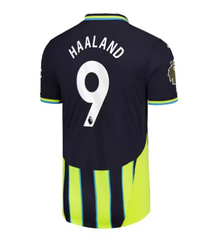 Nuevo! Jersey Manchester City 2024/2025 Tercero Verde Fosforescente Haaland 9 Liga Premier Talla M
