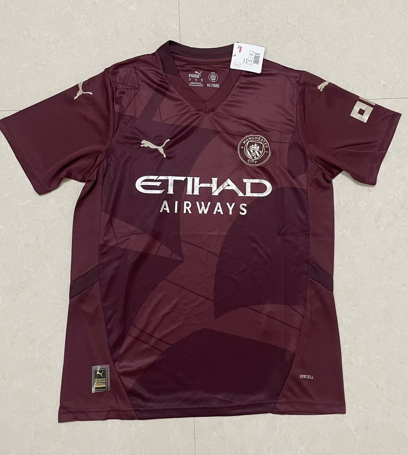 Nuevo! Jersey Manchester City 2024/2025 Visita Roja Vino Haaland 9 Liga Premier Talla XL