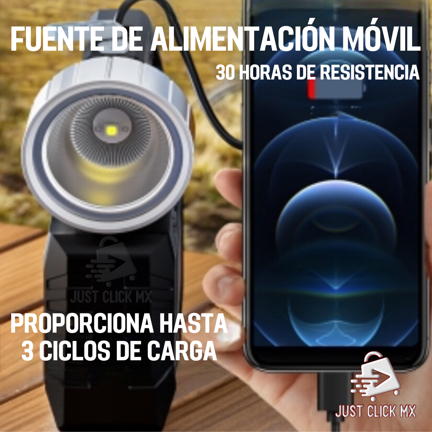 Lámpara Solar Multifunción Para Camping Y Emergencias