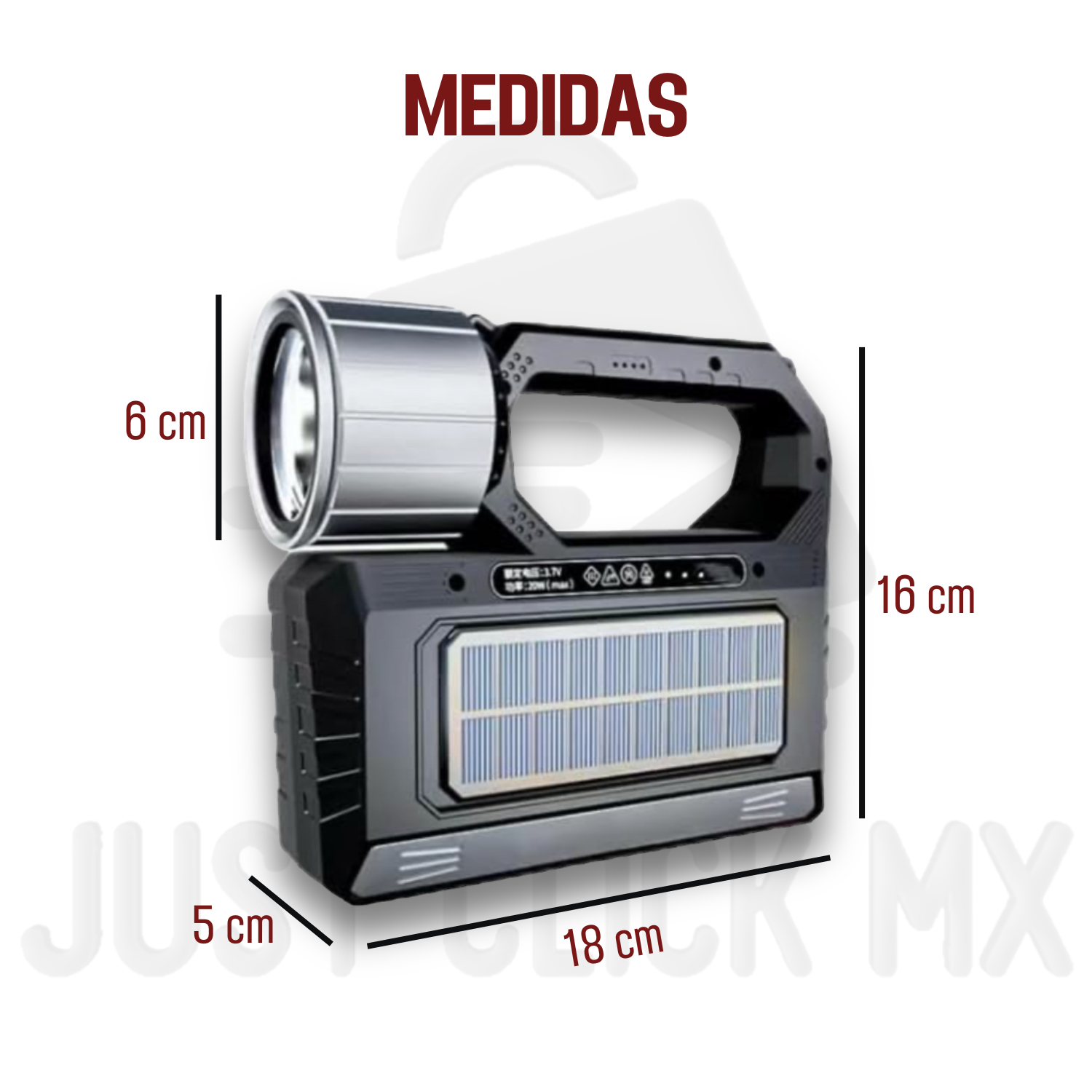 Lámpara Solar Multifunción Para Camping Y Emergencias