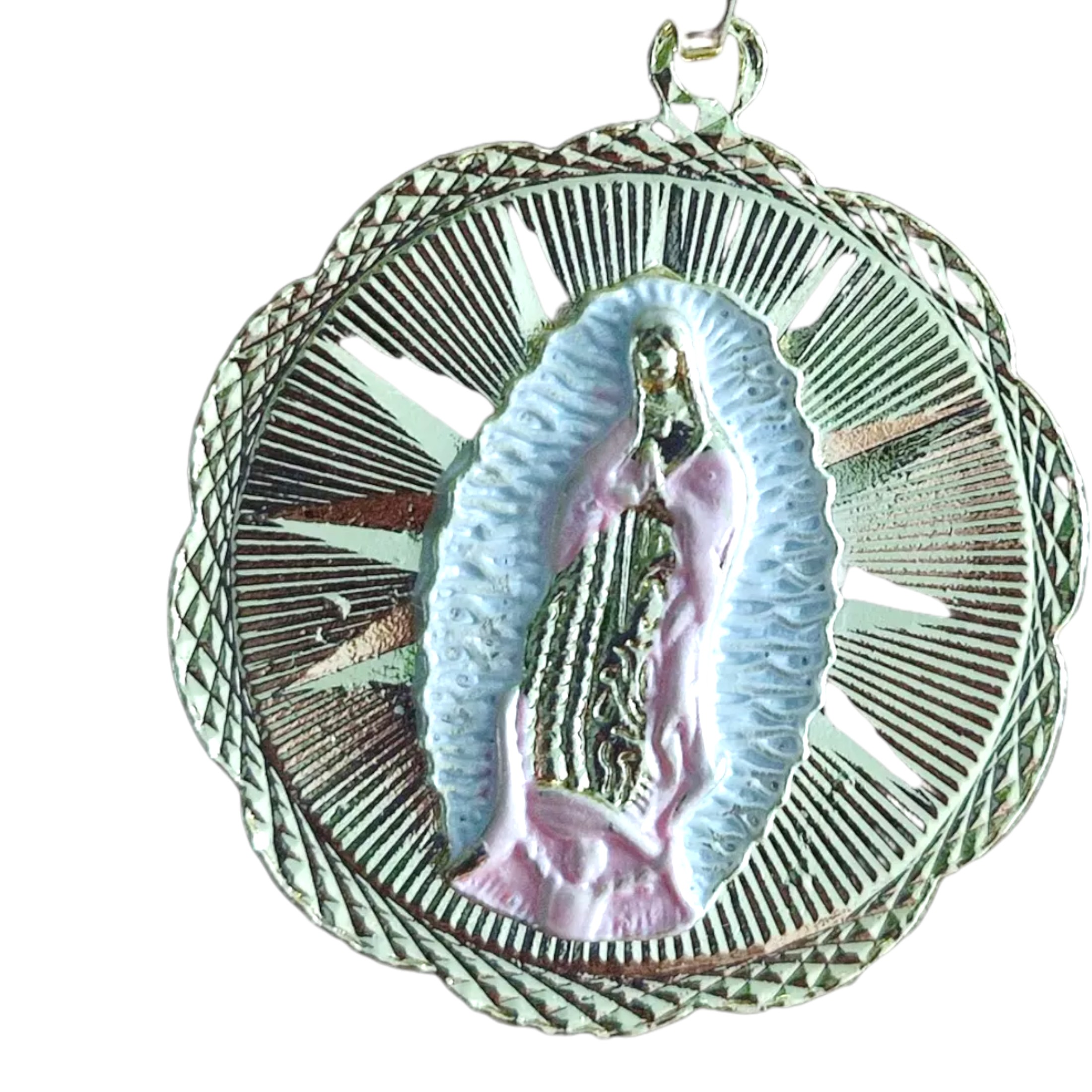 Virgen De Guadalupe Collar,regalo Mamá,oro Laminado 18k,dije Virgen Maria, cadena