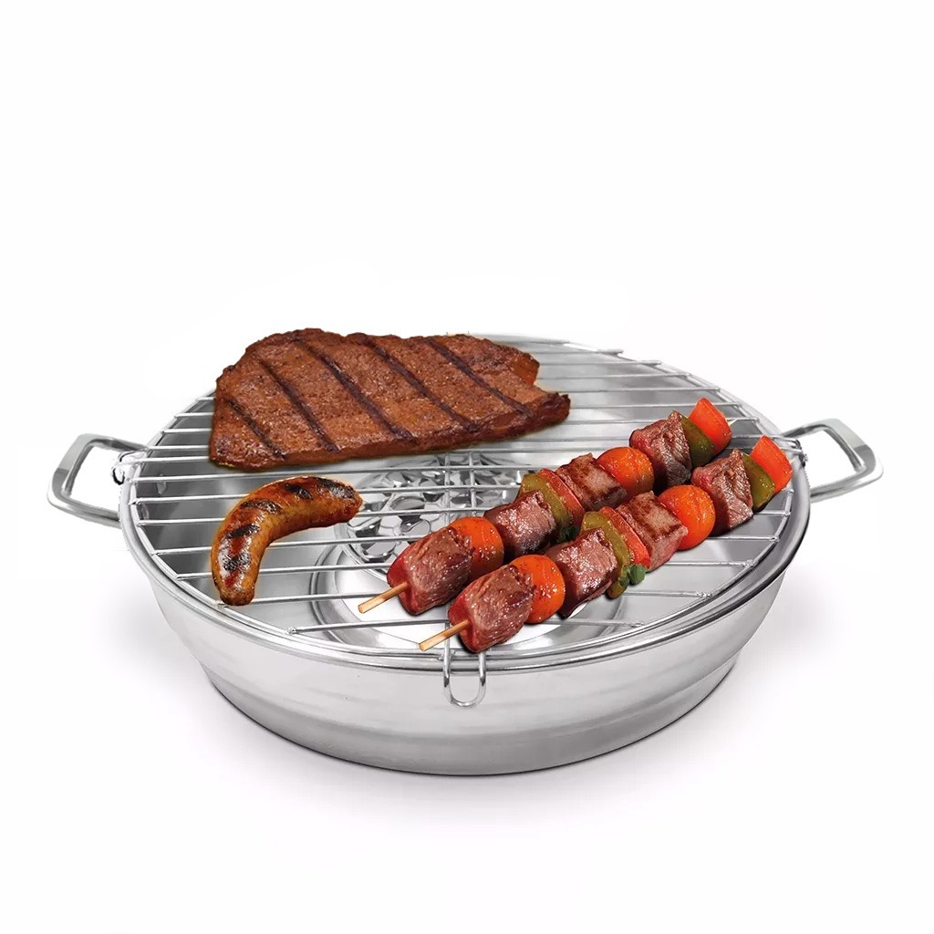 Asador Grill De Gas Acero Inoxidable 28 Cm Aquila