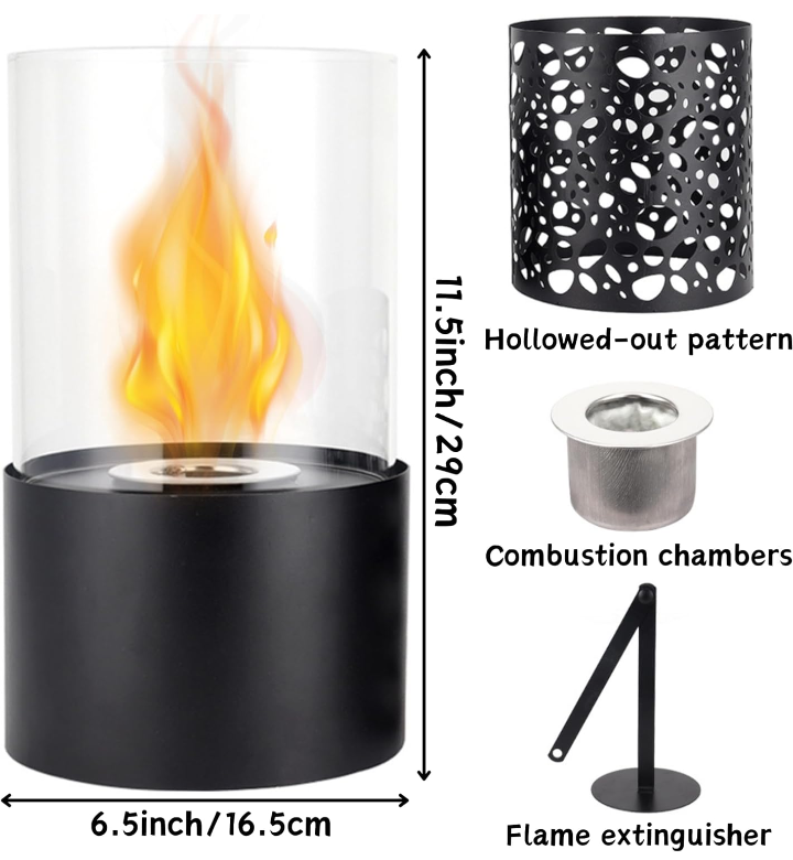 Chimenea portátil interior exterior ecológico elegante 