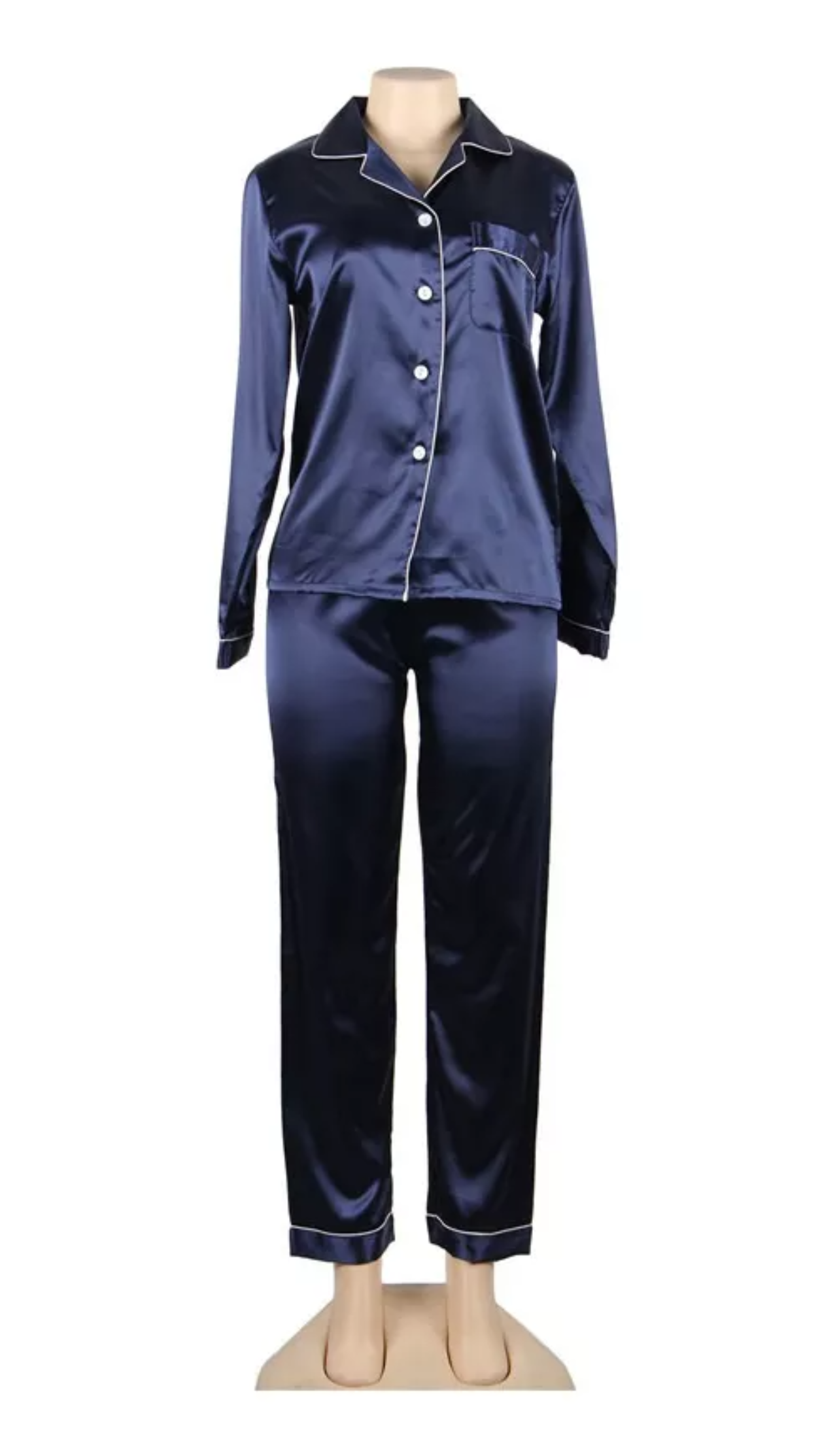 Pijama De Mujer Pantalones De Pijama Miveni De Seda 2 Piezas