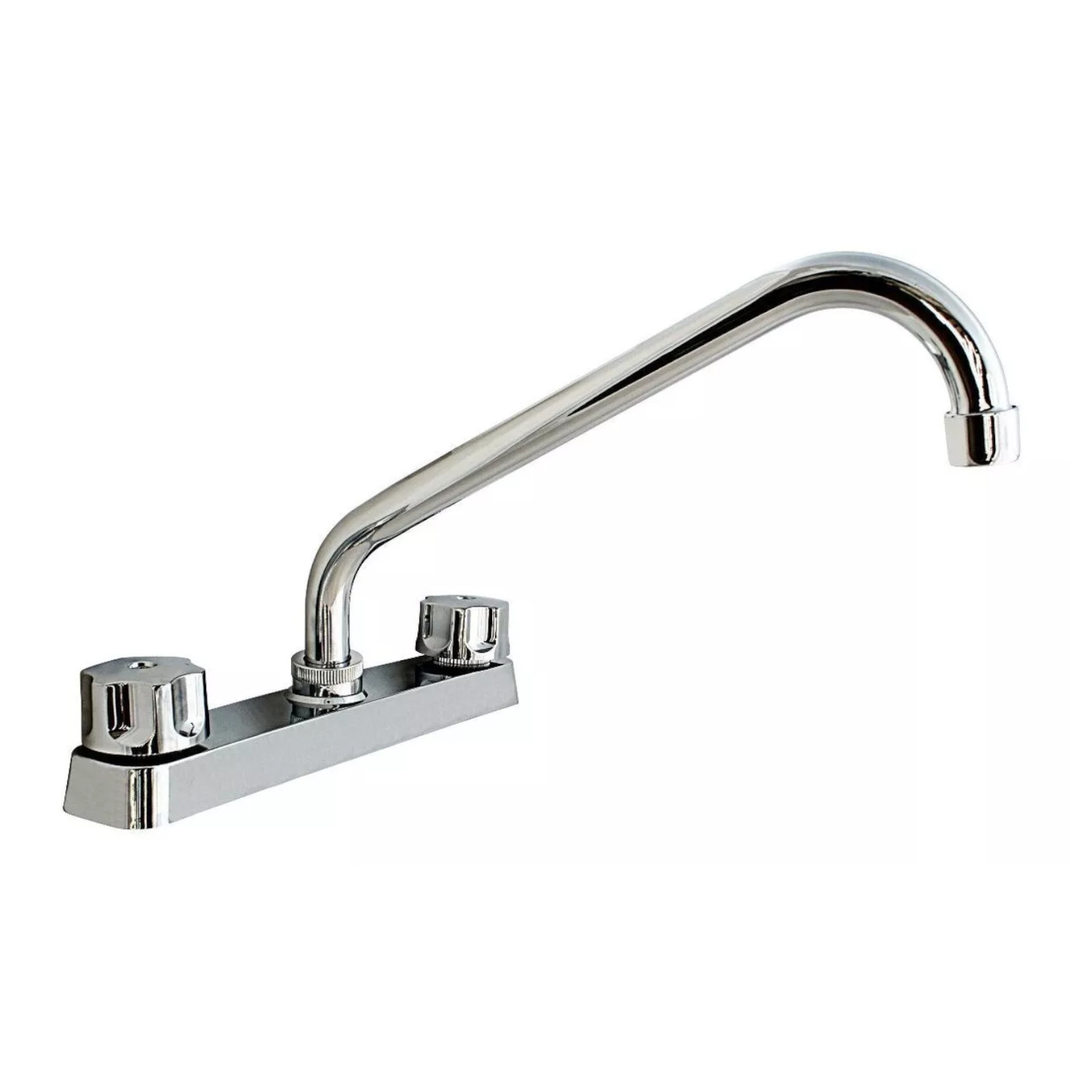 Llave Mezcladora Agua Fregadero O Tarja De Cocina Idrop Cromado Cuerpo Plastico Cuello Acero