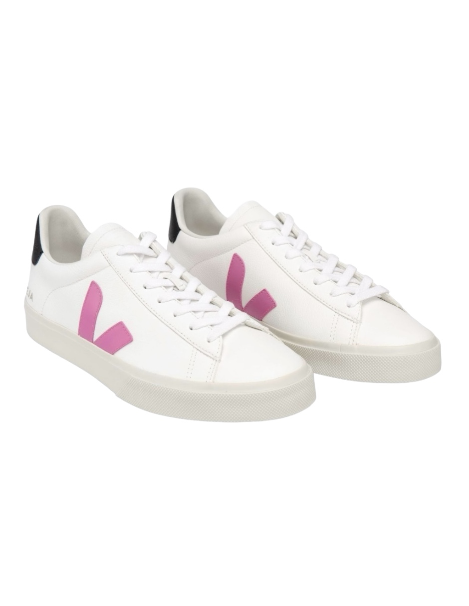 Tenis VEJA de campo para mujer logo rosa fucsia talla 25