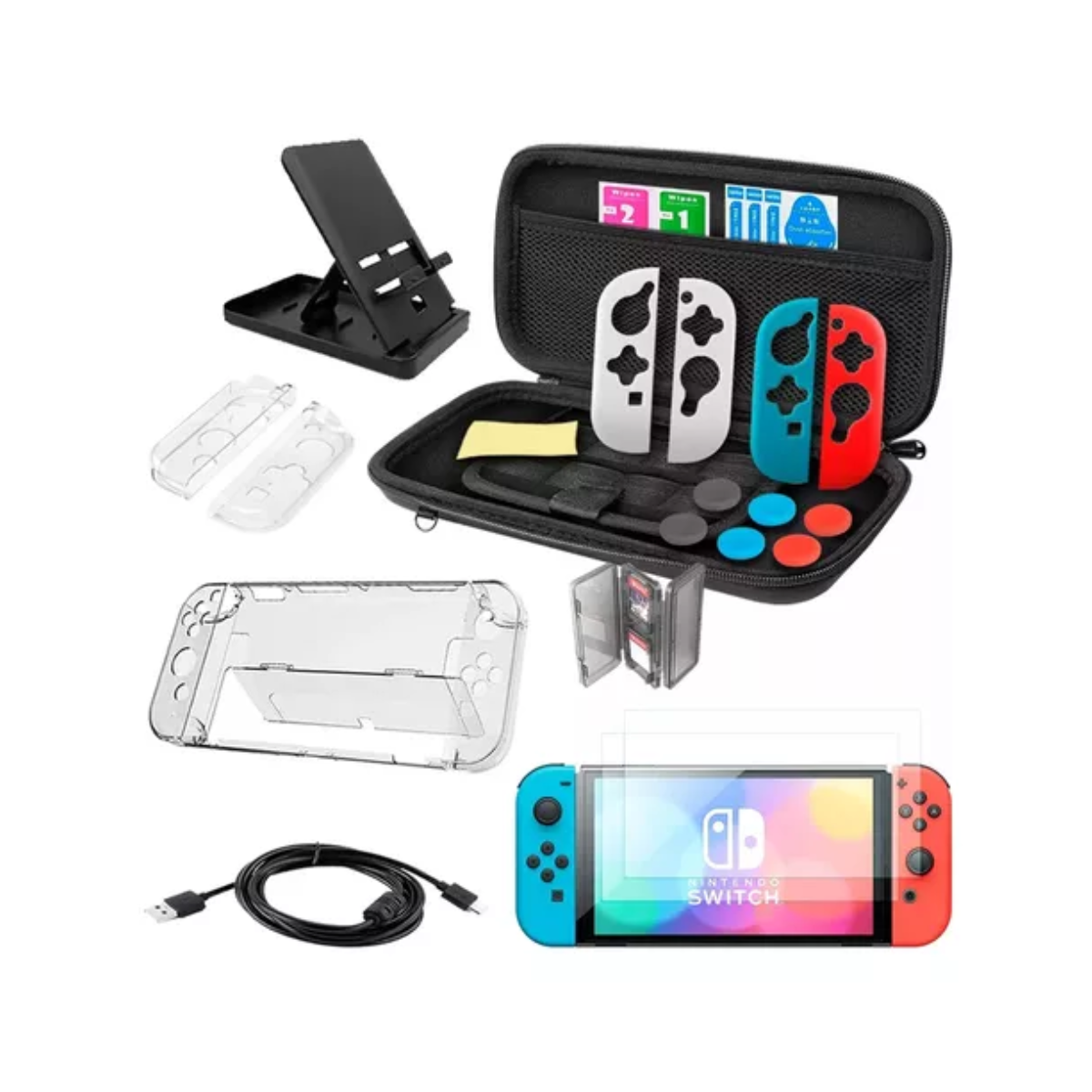 Nintendo Switch Oled 64gb Blanco Más Kit Accesorios 22 En 1