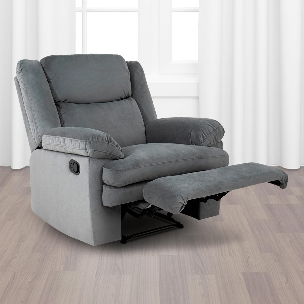 Sillón Reclinable Manual Baden de Tela color Gris