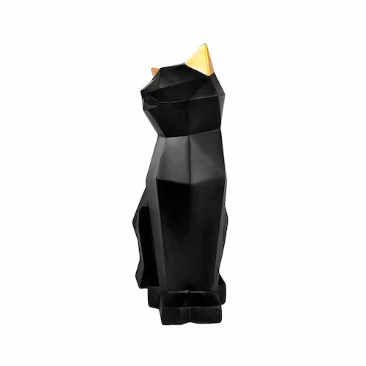 Gato Siames Geométrico de Resina Love And Lemons DMA-1037BK Negro C/Orejas Doradas ENDY1