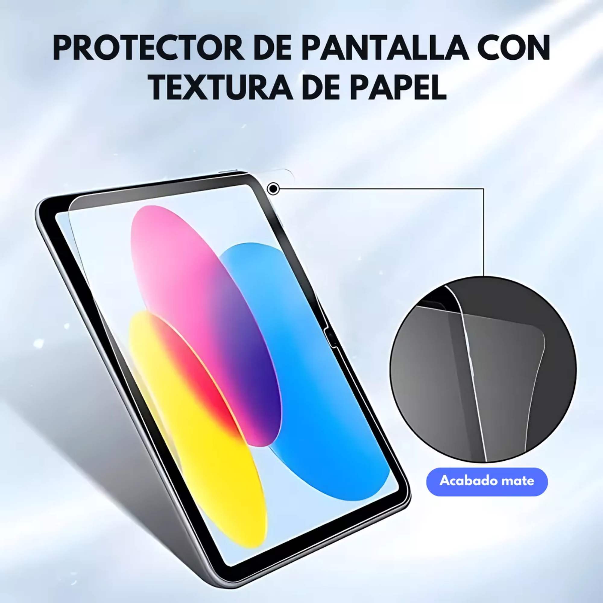2 Micas Protector Pantalla Para iPad Air 4/5/Pro 11 Efecto Textura Papel