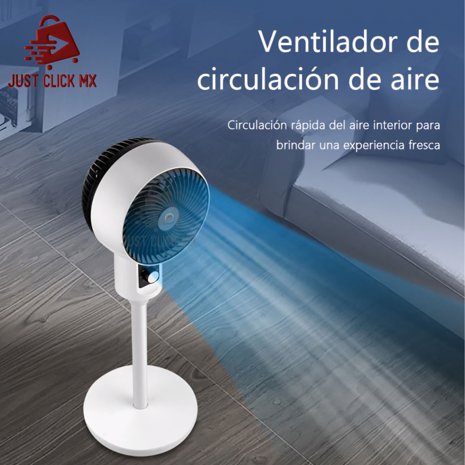 Ventilador Giratorio Altura Ajustable 3 Velocidades