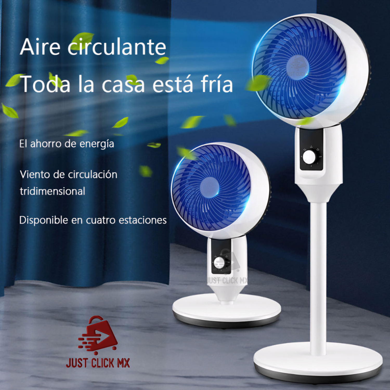 Ventilador Giratorio Altura Ajustable 3 Velocidades