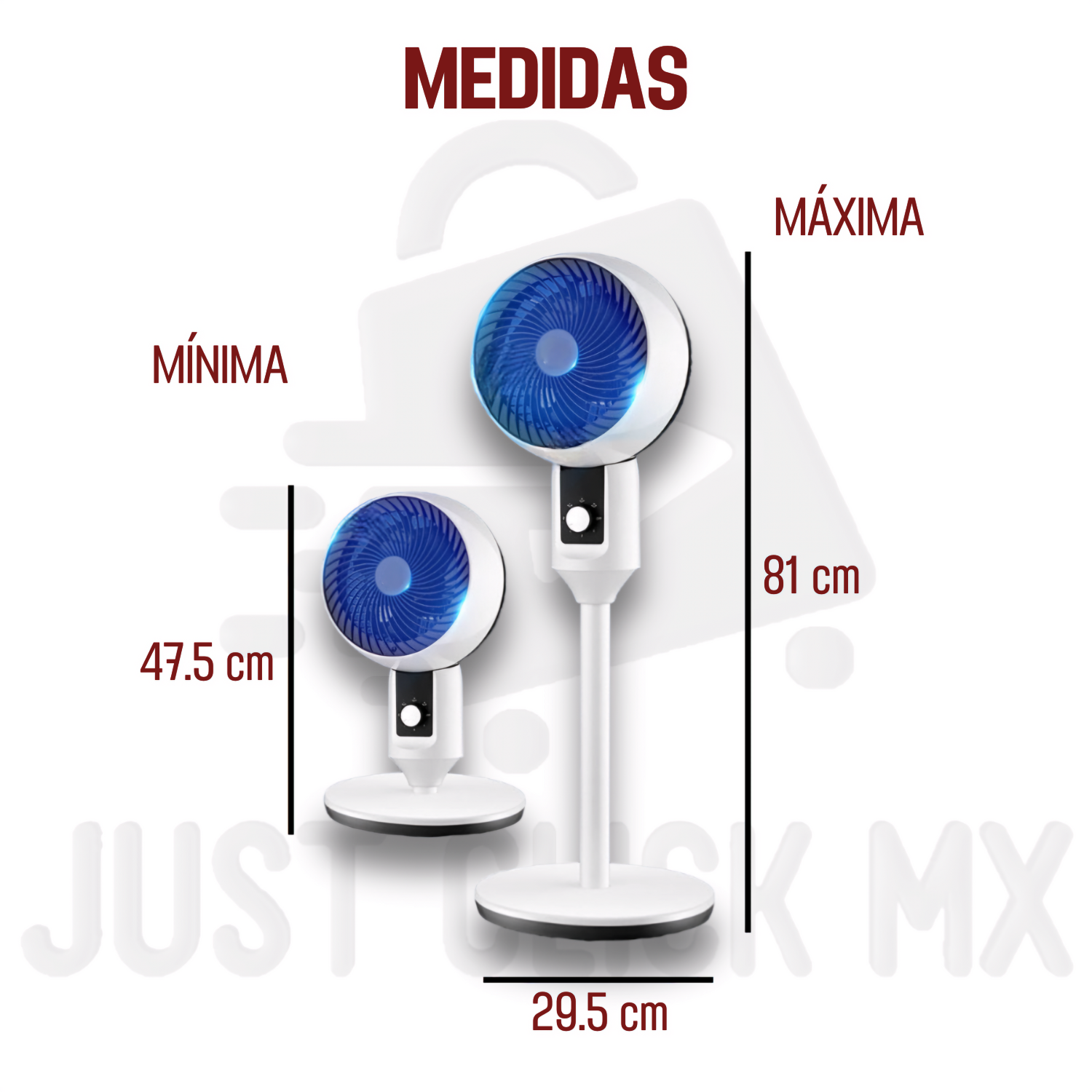 Ventilador Giratorio Altura Ajustable 3 Velocidades