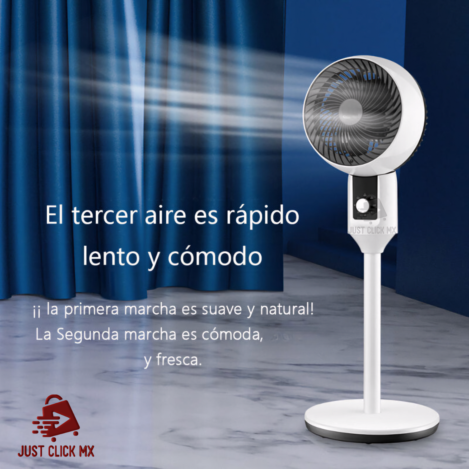 Ventilador Giratorio Altura Ajustable 3 Velocidades