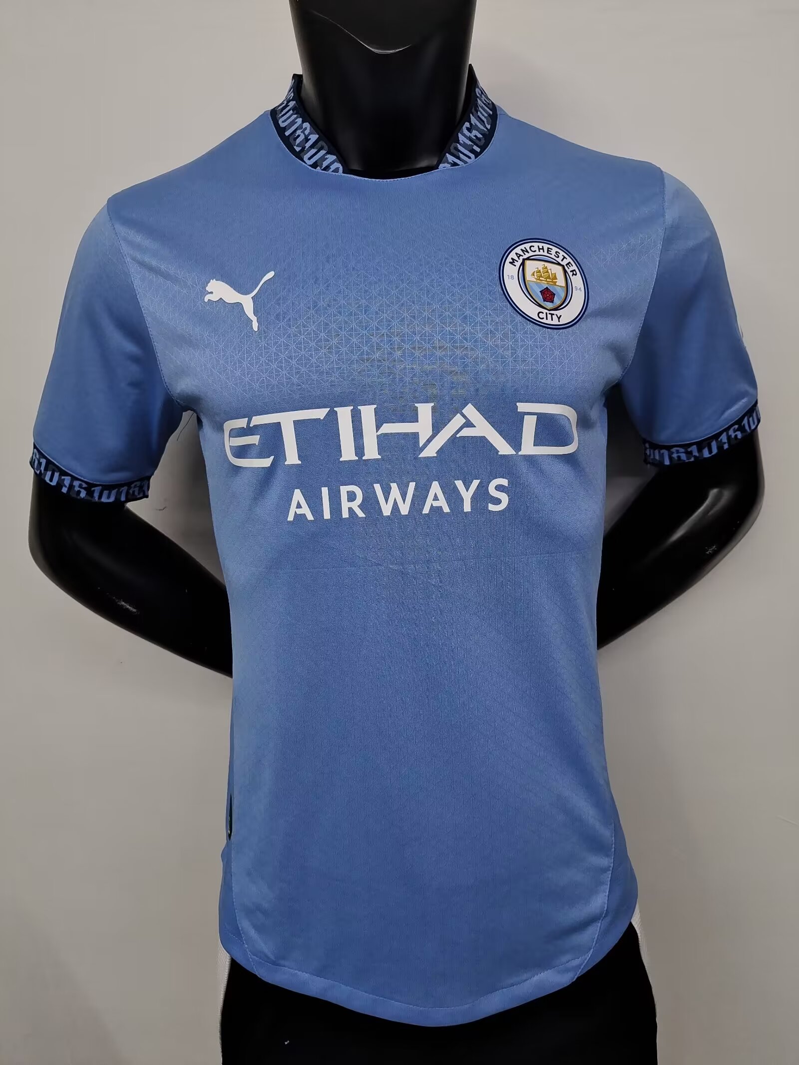 Nuevo! Jersey Manchester City 2024/2025 Titular Local Azul Parche Campeon Premier Talla M