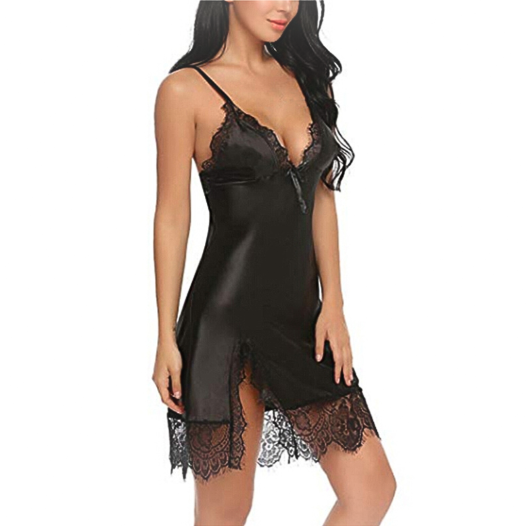 Lencería Baby Doll Con Encaje Camison Talla M