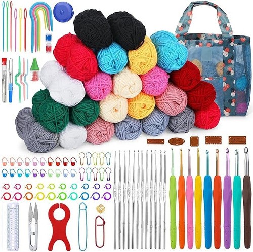 Kit De Agujas De Ganchillo Y Accesorios Para Tejer 138 Pzs.
