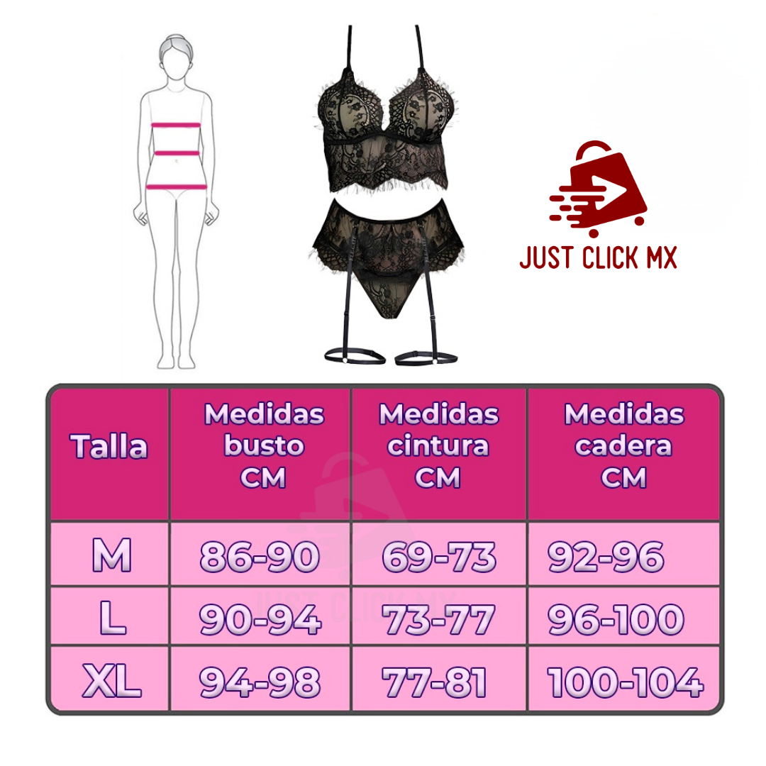  Lencería Body G-string Sujetador Encaje Talla M