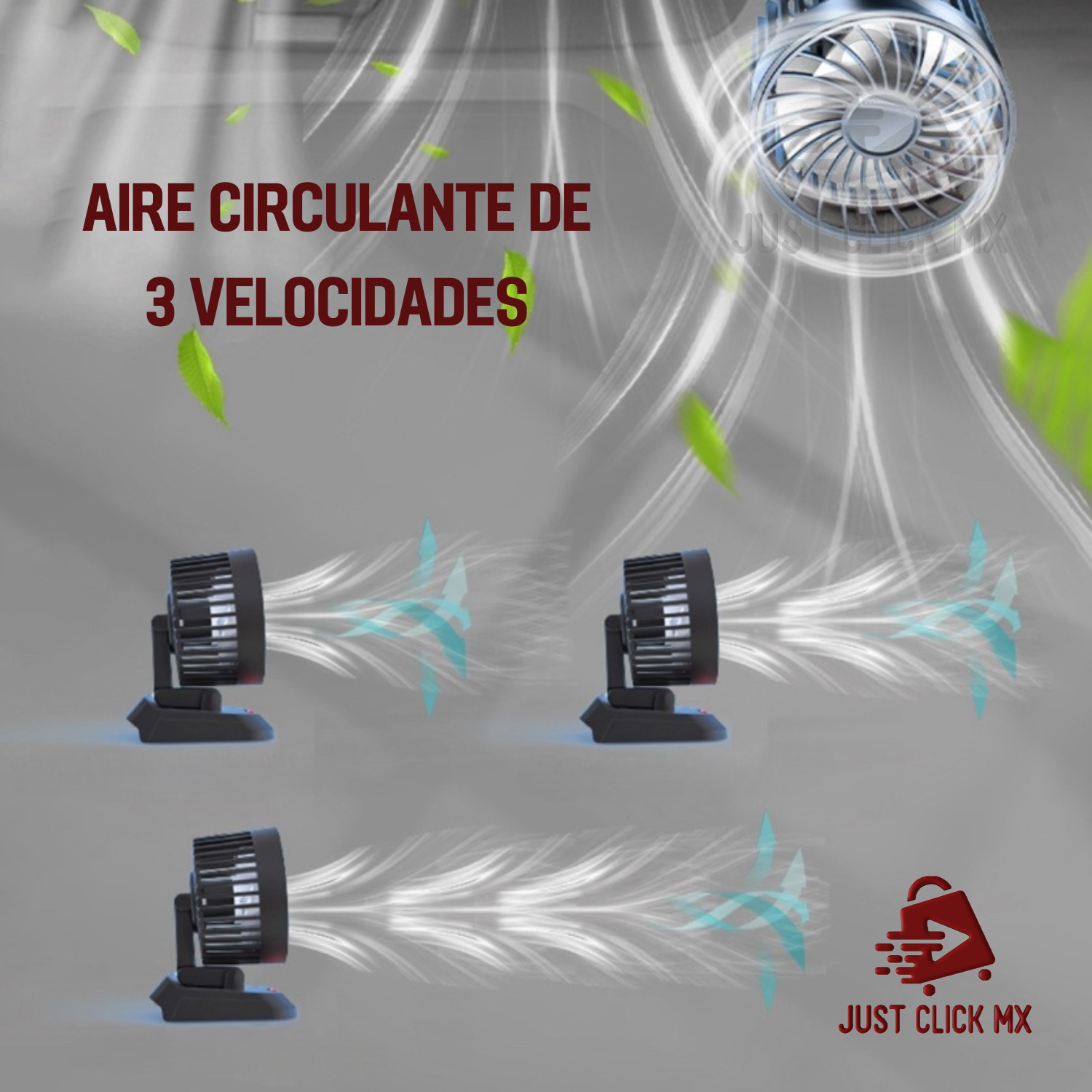 Ventilador Para Coche Usb 3 Velocidades