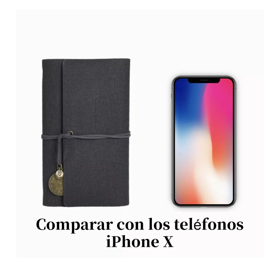 Libreta Vintage, Cuaderno De Bolsillo Azul Gris