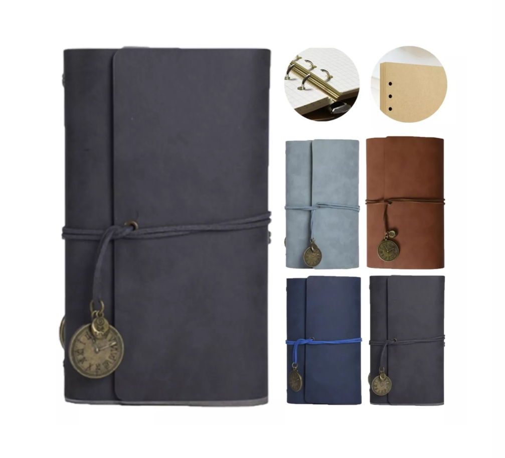 Libreta Vintage, Cuaderno De Bolsillo Negro