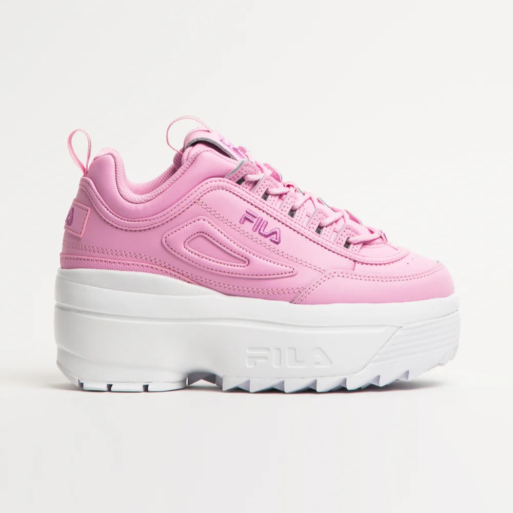 Rosa Tenis Altos De Colores Zapatos Fila Tenis Rosas Pastel Tenis