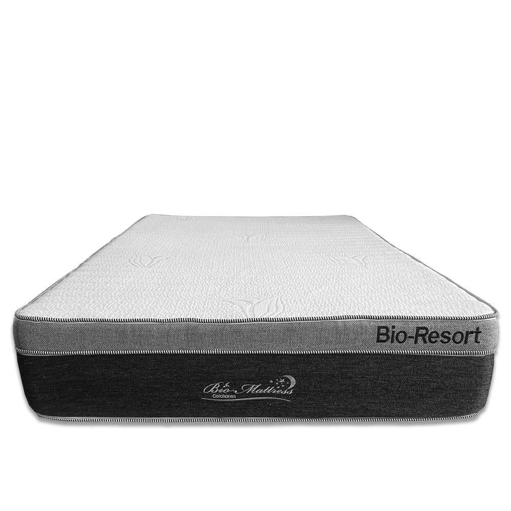 Bio Mattress Colchón Bio Resort: confort y calidad. Tecnología que se adapta a tu cuerpo.Silencioso, no transmite movimiento. Hipoalergénico y Antiácaros. (Individual)