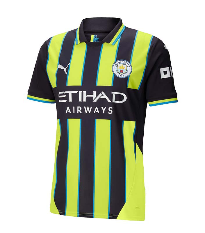 Nuevo! Jersey Manchester City 2024/2025 Tercero Verde Fosforecente Parche Premier Talla M