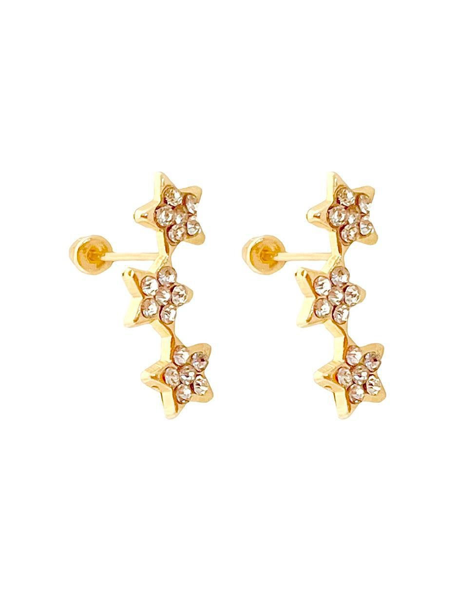 Broquel de Estrellas en Oro de 10k - Mancini Joyas