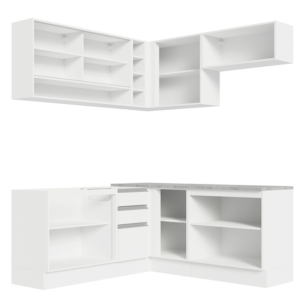 Cocina Integral de Esquina 349cm Madesa Glamy BB 02