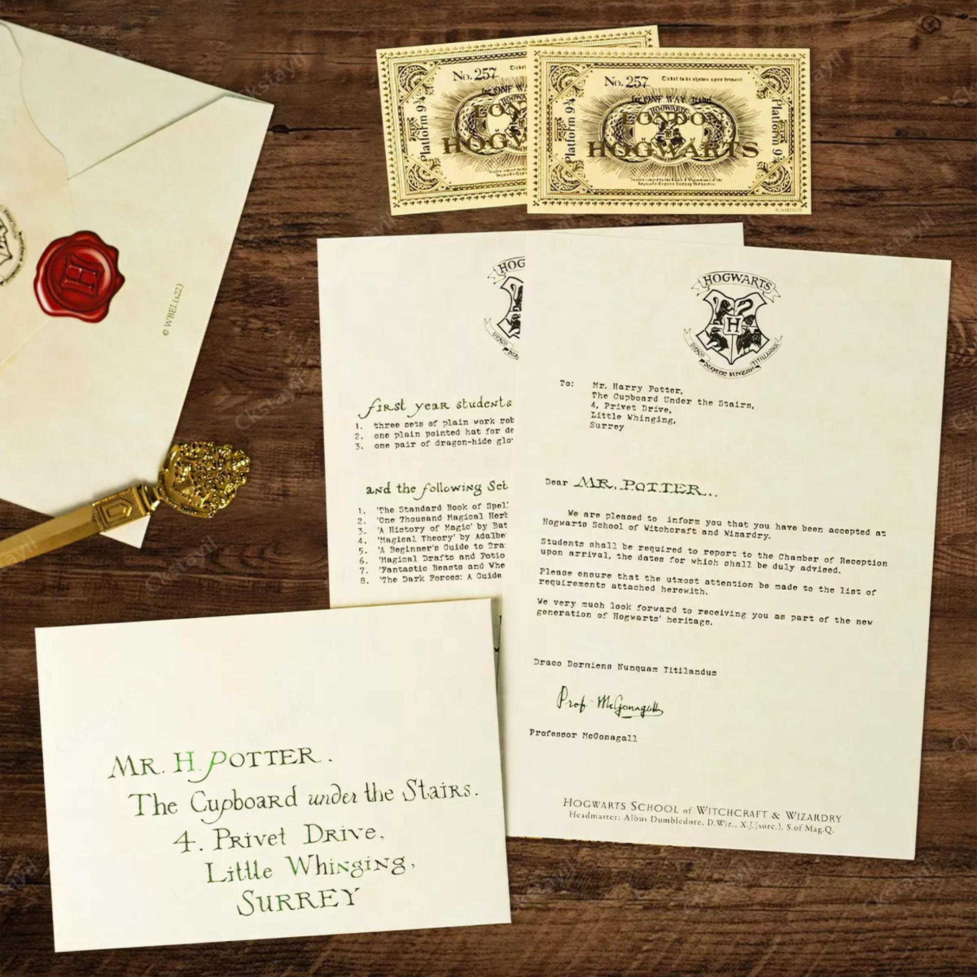 Harry Potter Traje De Disfraz Hombre Mujer Cosplay 9 Piezas Incluir Bata Mágica +corbata+varita+snitch Dorada+boleto+aviso Escolar + Globos+pegatinas