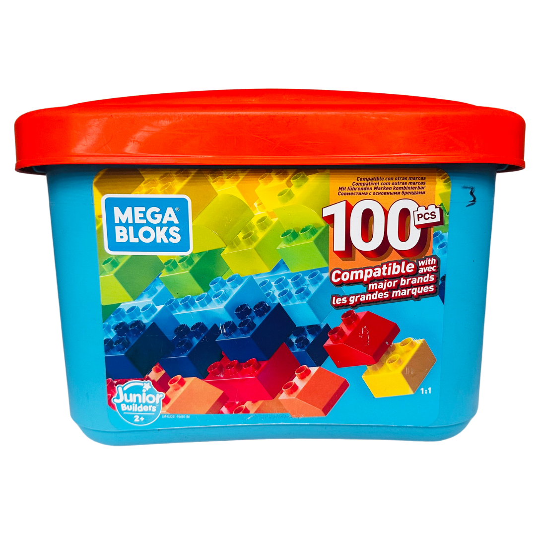 MEGA BLOKS Mega Caja de Construcción Mini 100 Piezas - Juguete Educativo para Niños y Adultos, Edad Recomendada 2-99 Años