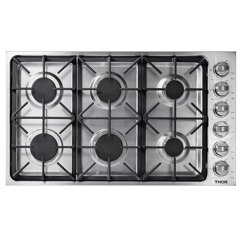 Parrilla de Gas Empotrable de 36 Pulgadas Profesional en Acero Inoxidable 6 Quemadores Thor Kitchen