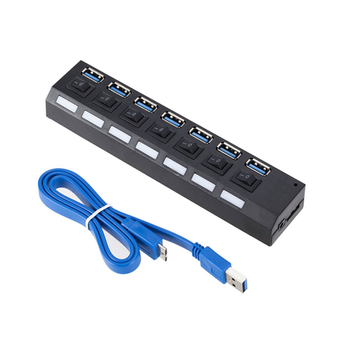 HUB 7 puertos Alta Velocidad USB 3.0 Para PC o Laptop