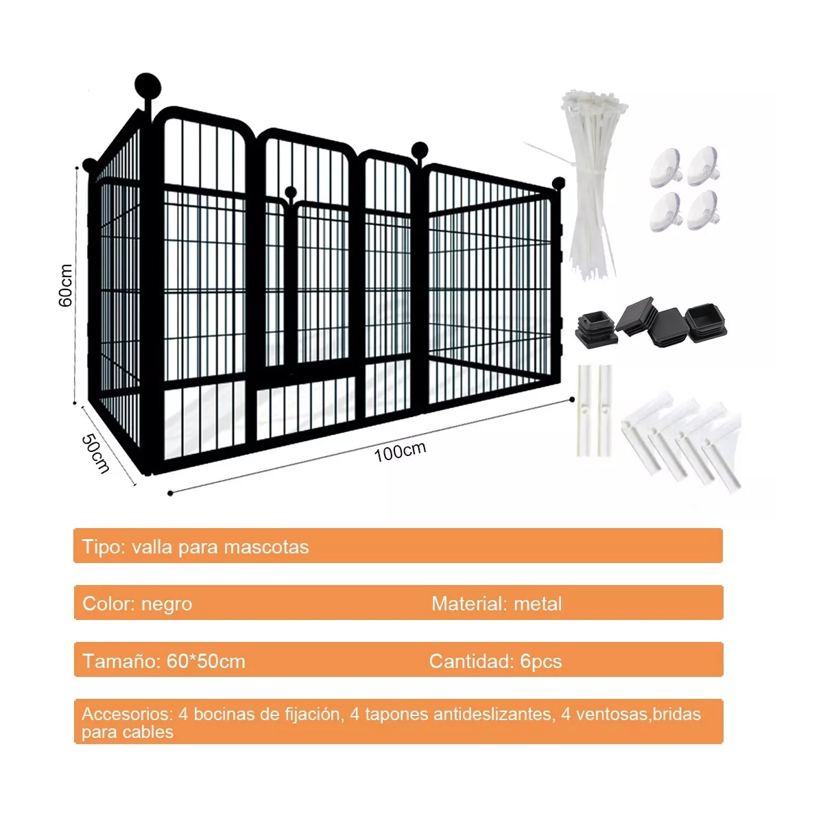 Corral Para Perros Armable Varias Mascotas 6 Paneles